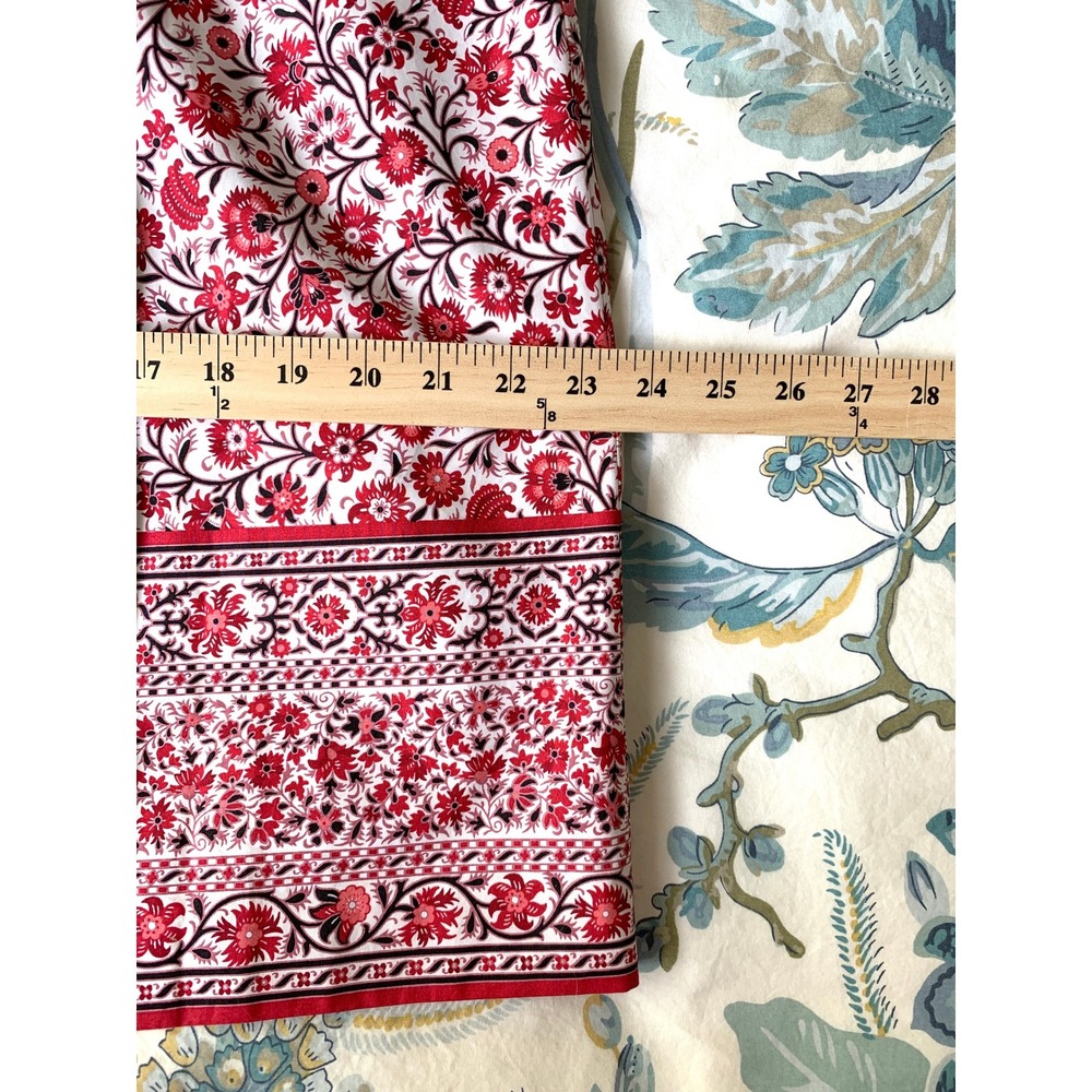 Charter Club Red White Urban Jungle Floral Cotton Wrap Knee Length Skirt 16 - Picture 11 of 14